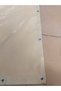 Cream Colored Balcony Tarpaulin - 650 Gr Pvc Polyester - Balcony Iron Tarpaulin with Eyelets and Column Reinforcement - 5