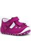 Genuine Leather Tasseled Pink Velcro Summer First Step Shoes - 2