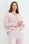 V-Neck Muslin Fabric Blouse with Tie Detail - 6