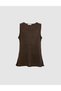 Brown Comfort Fit Knitwear T-Shirt 50324019-Vr029 - 7