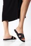 Summer Slippers with Metal Satin Details - 2