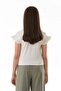Ribbed Front Ruffled Lycra Girl's Bodysuit - 4