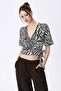 Belted waist, shoulder detail blouse - 2