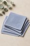 100% Cotton 10-Pack Baby Blue Two-Layer Muslin Baby Mouth Wipes Baby Overlock Stitching 24 X 24cm - 2