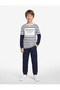 Printed Long Sleeve Crew Neck Cotton T-Shirt