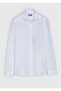 White Plain Casual Fit Long Woven Casual 100% Cotton Shirt - 4