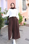 Women's Modal Cupra Elastic Waist Adjustable Lace-Up Wide Leg Loose Trousers 3207 Mink - Special Series - 6