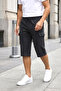 Men's Anthracite Casual Cargo Pocket Bermuda Shorts - 2