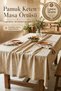 Linen | Vintage Natural Linen Tablecloth - Raw Beige Washed Linen Bohemian Table Cover