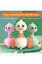 Pressing and rebounding toy, rocking duck baby puzzle toy, learning crawling sensory toy (Green D... - 6
