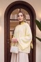 Spanish Tulle Modal Blouse with Inner Lining - Light Yellow - 6