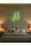 Yeşil Müzik Notası LED Neon Tablo | Aydınlatmalı Müzik Temalı Duvar Dekoru - 3