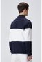 Lacivert Bloklu Sweatshirt - 5