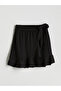 Original Elastic Waist Textured Ruffled Mini Skirt - 5