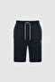 Men's Navy Blue Knitted Shorts 50322605-Vr033 - 7