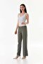 Elastic Waist Low Waist Modal Palazzo Trousers - 3