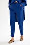 Pleated Front Crepe Trousers Blue