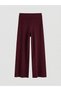Trendlucky Women's Wide Leg Knitwear Pants with Elastic Waist and Difference in Color - 5
