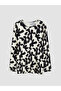 Original Oval Collar Patterned Women's T-Shirt - 5