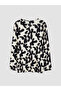 Original Oval Collar Patterned Women's T-Shirt - 6