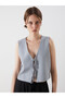 Trendlucky V-Neck Textured Women's Classic Vest with a Difference