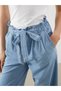 Trendlucky Straight Fit Women's Jean Pants with Elastic Waist and Difference in Color - 3
