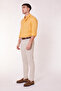 Men's Side Pocket Slim Fit Beige Chino Trousers - 3