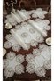 Linen Cover Lux Living Room Set with Heavy Guipure Lace