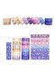 12 Rolls/set Purple Star Gold Foil Washi Tape Set Constellation Series Laser Masking Tapes for Sc... - 4
