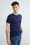 Corded Fabric Piped Crew Neck Knitwear T-Shirt - 4