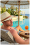 Mj Sporty Striped Straw Trilby Hat - Casual and Vacation Hat (58-59 Cm, Women/Men) - 2