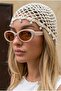 Cat Eye Vintage Model Oval Cream Sunglasses - 2