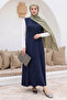 Jile Dress Belted Navy Blue Suit - 4
