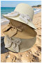 Breeze of the Past, Style of Today, Retro Foldable Straw Hat (Diameter 34, Brim 8 cm) (Inner Drawstring Available) - 8