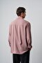 Men's Embroidery Detailed Long Sleeve Aerobin Oversized Shirt Rose - 4