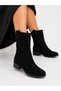 Gobi Women's Suede Short Heel Perforated Laser Cut Fashion Summer Boots P100A - 3
