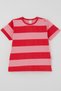 Girl's Short Sleeve T-Shirt with Patches and Stripes, 1-3 Years Old, Pomegranate Flower - 3
