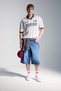 Loose Fit Printed Short Sleeve Khaki Polo T-Shirt G4269Ax26Au - 2