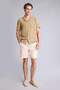 Ultra Soft Regular Fit Polo Collar Striped Modal Short Sleeve Beige Shirt I0071Ax26Sm - 3