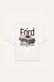 100% Cotton Ford Motor Company Licensed Boxy Fit Printed Short Sleeve Ecru T-Shirt H6737Ax26Hs - 7