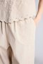 100% Cotton Wide Leg Regular Waist Straight Leg Long Poplin Beige Trousers G7118Ax26Sm - 6
