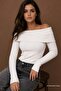 Madonna Collar White Knitwear Sweater - Long Sleeve MG2184 - 5