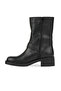 Black Leather Women's Heeled Boots - 4