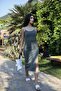 Women's Backless, Slit, Fitted Bow Dress - 2