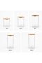 2-PCS Airtight Borosilicate Glass Storage Jar 1500mlwith Bamboo Lid, Wide Mouth Kitchen Canister for Spices, Coffee, Rice, Snacks & Dry Food Storage YK4105 - 7