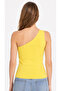 Yellow Color Single Shoulder Cotton Bodysuit - 3