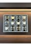 Watch and Jewelry Stand with 12 Compartments, Suede Fabric Covering on Mdf, Domestic Production - 7