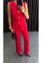 Women's Top and Bottom Set Stylish Vest and Pants Two-Piece Set with Button Detail - 7