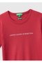 Women's burgundy 100% cotton logo printed crew neck t-shirt - 3