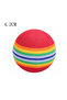 3.5CM 10 PCS 10pcs Colorful Pet Cat Kitten Soft Foam Rainbow Play Balls Funny Activity Toys - 2